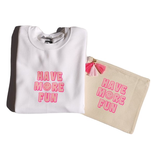 Have More Fun Smiley Face Zipper Pouch - Picture 4 of 5